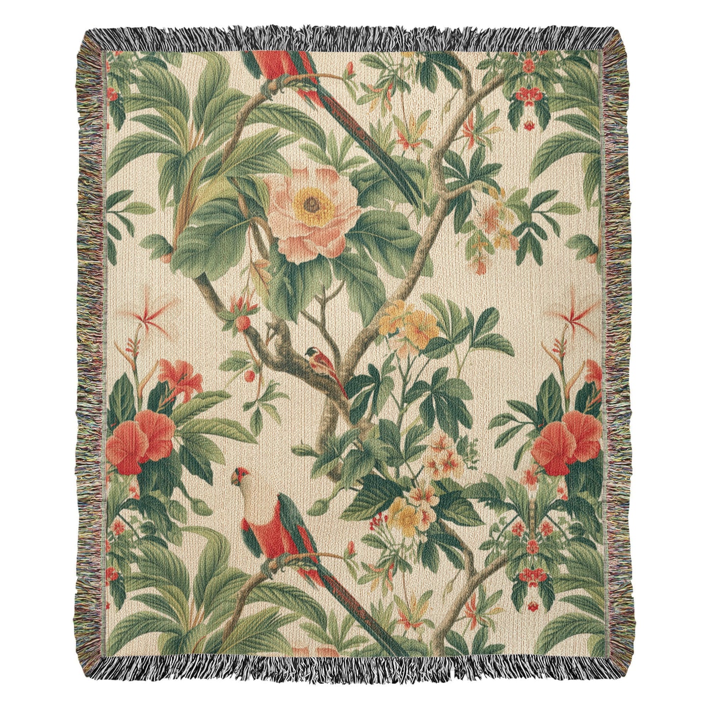 Chinoiserie Pattern 032 - 50" x 60" Heirloom Woven Blanket