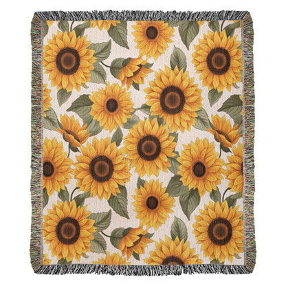 Spring Flowers Pattern 017 - 50" x 60" Heirloom Woven Blanket