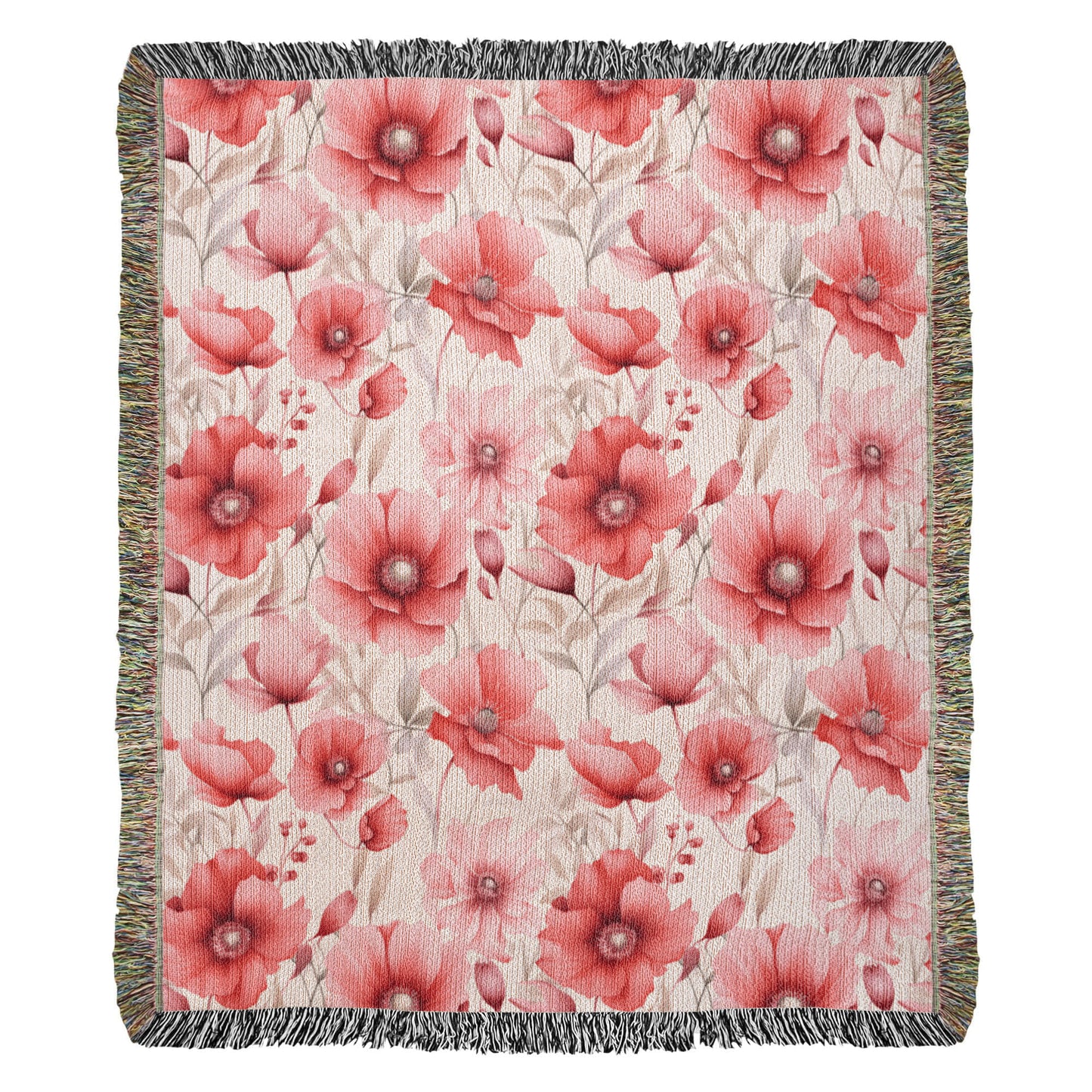 Spring Flowers Pattern 002 - 50" x 60" Heirloom Woven Blanket