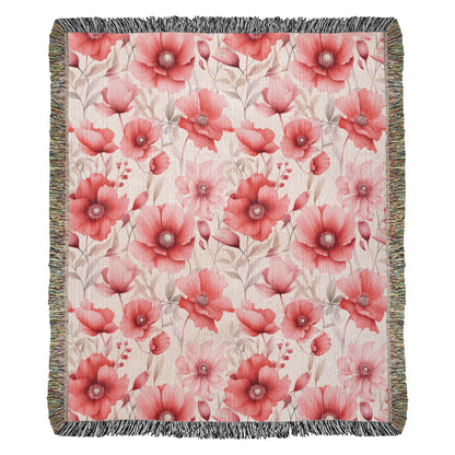 Spring Flowers Pattern 002 - 50" x 60" Heirloom Woven Blanket