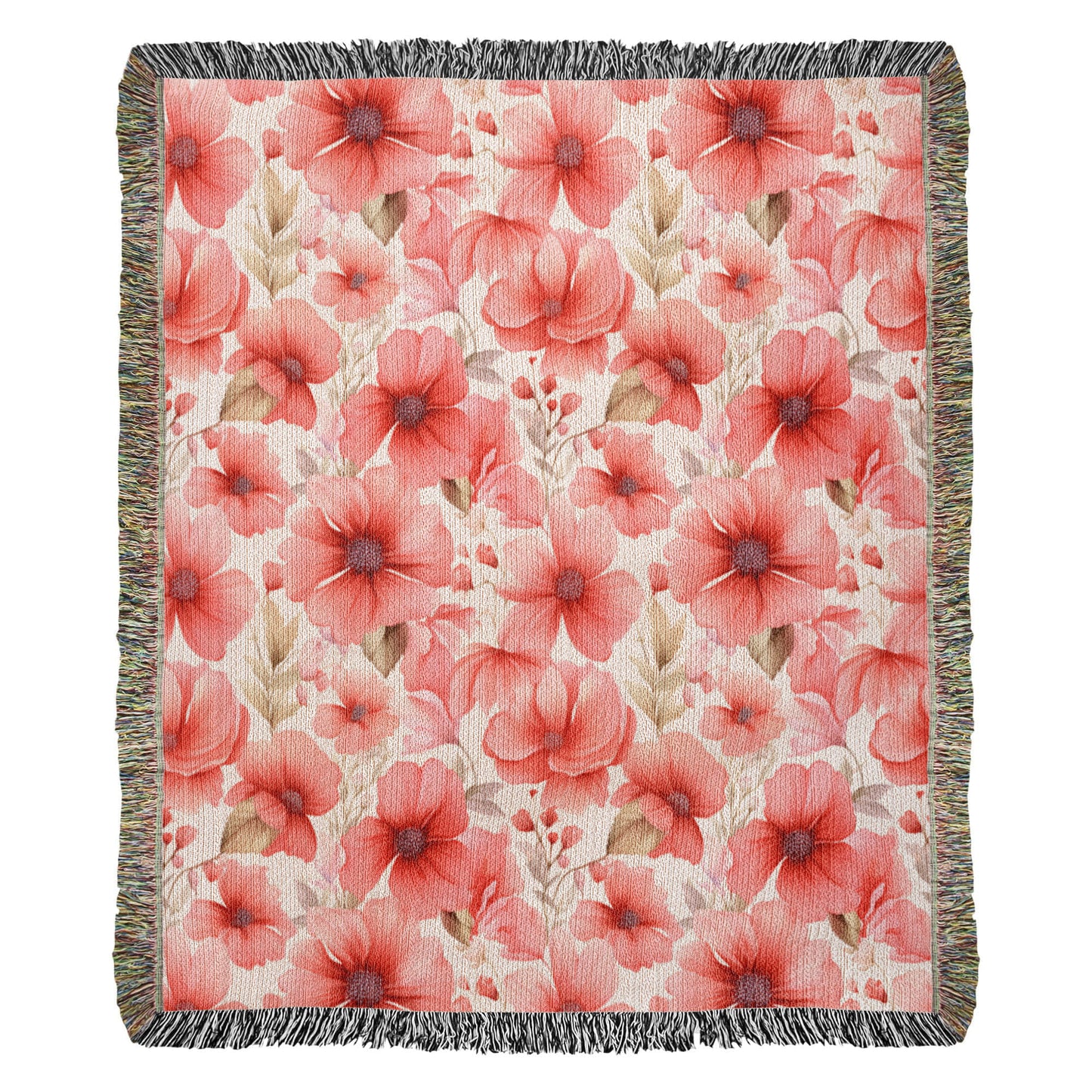 Spring Flowers Pattern 022 - 50" x 60" Heirloom Woven Blanket