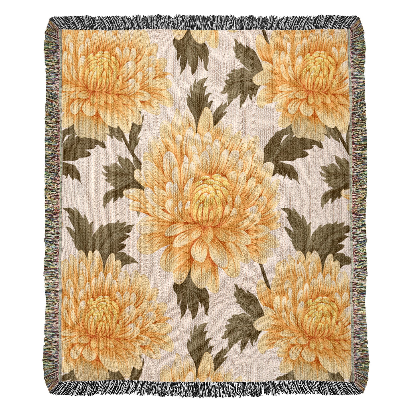 Spring Flowers Pattern 003 - 50" x 60" Heirloom Woven Blanket