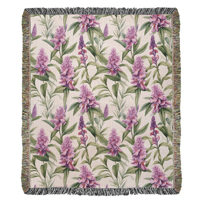 Spring Flowers Pattern 008 - 50" x 60" Heirloom Woven Blanket