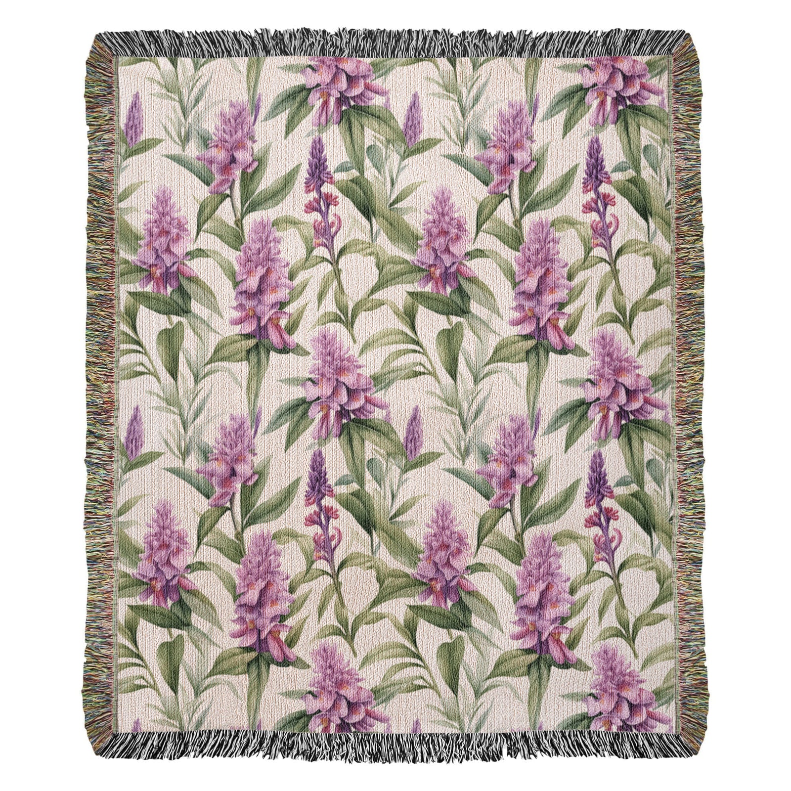 Spring Flowers Pattern 008 - 50" x 60" Heirloom Woven Blanket