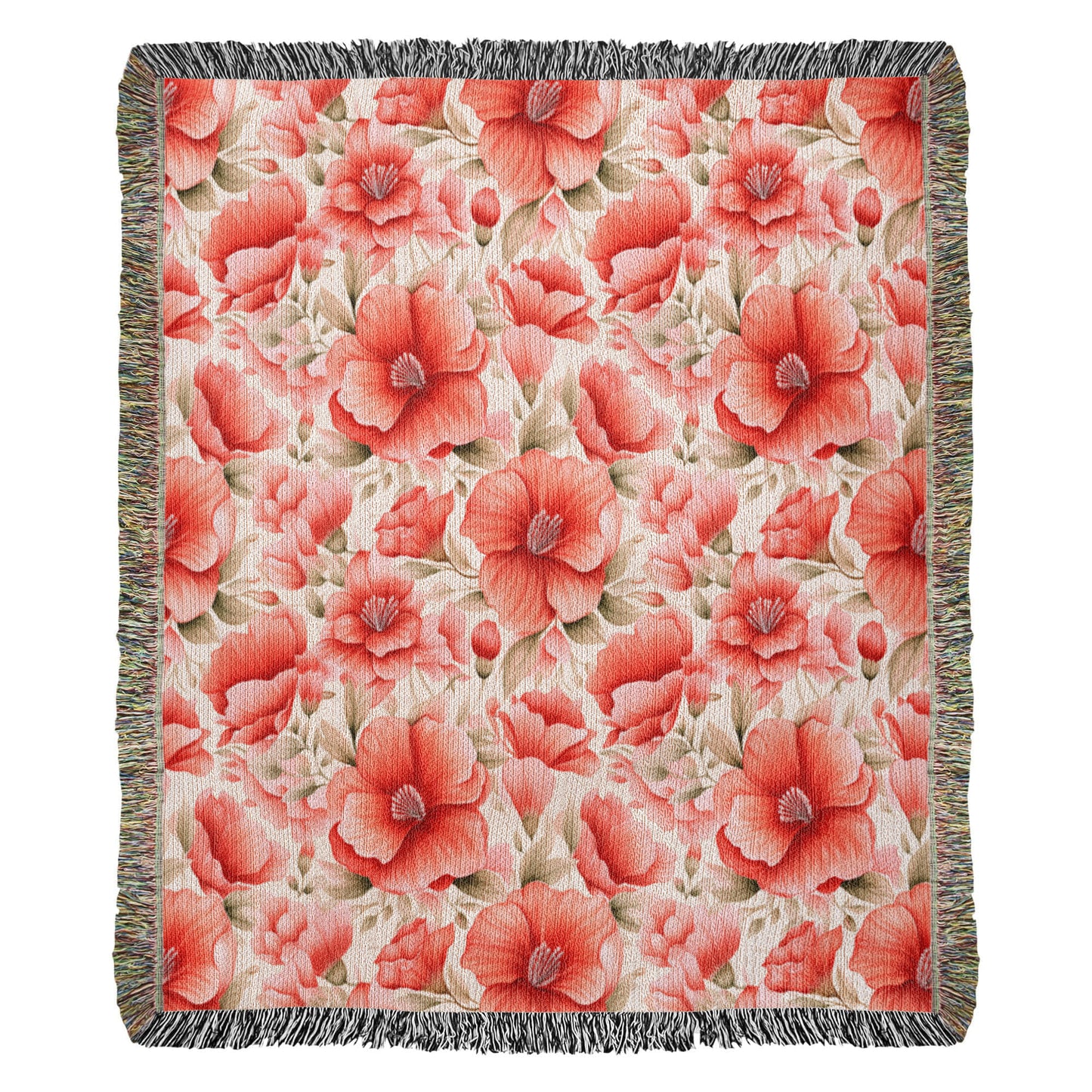 Spring Flowers Pattern 023 - 50" x 60" Heirloom Woven Blanket
