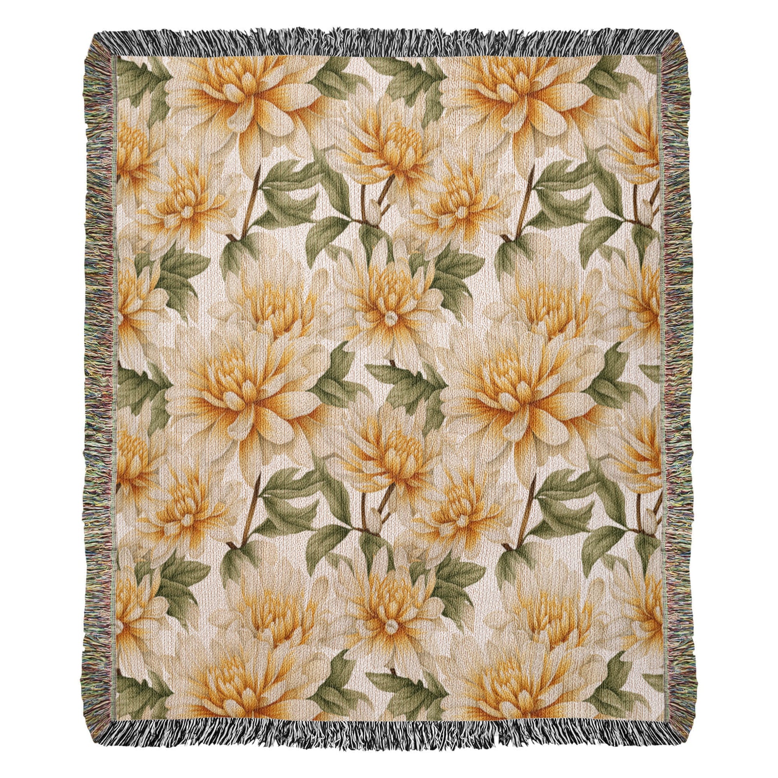 Spring Flowers Pattern 004 - 50" x 60" Heirloom Woven Blanket