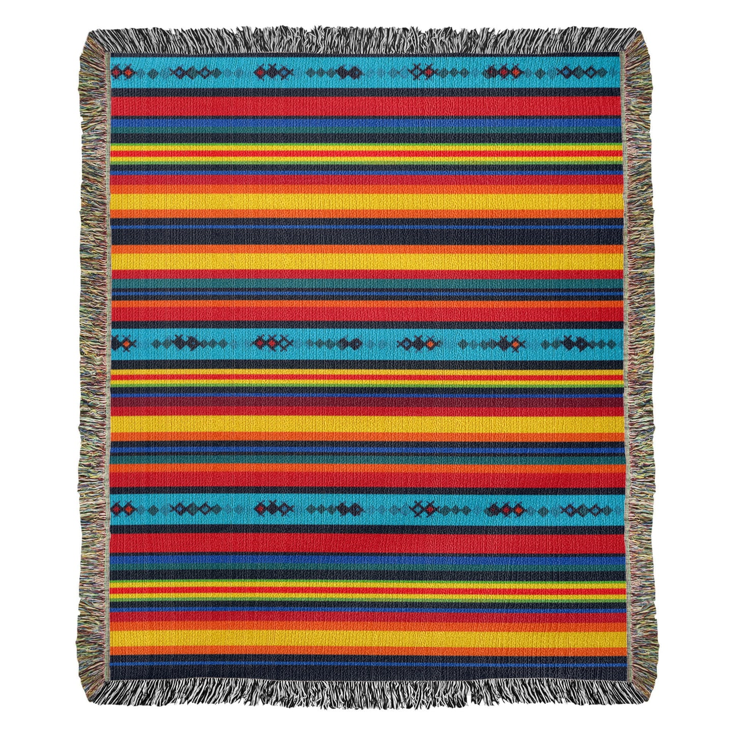 Mexican Textile Pattern 009 - 50" x 60" Heirloom Woven Blanket