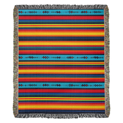 Mexican Textile Pattern 009 - 50" x 60" Heirloom Woven Blanket