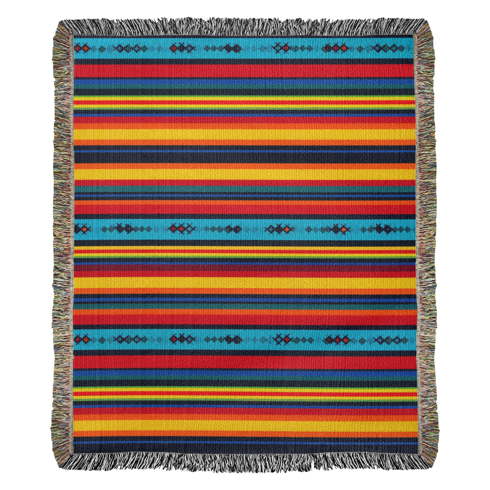 Mexican Textile Pattern 009 - 50" x 60" Heirloom Woven Blanket