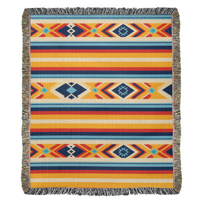 Mexican Textile Pattern 008 - 50" x 60" Heirloom Woven Blanket