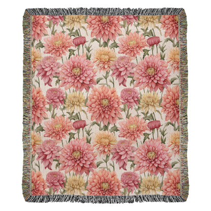 Spring Flowers Pattern 021 - 50" x 60" Heirloom Woven Blanket