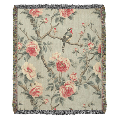 Chinoiserie Pattern 028 - 50" x 60" Heirloom Woven Blanket