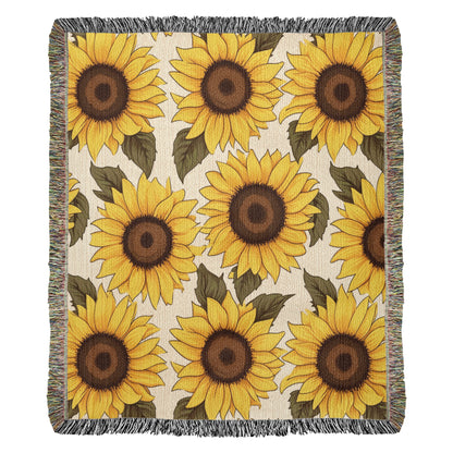 Spring Flowers Pattern 009 - 50" x 60" Heirloom Woven Blanket
