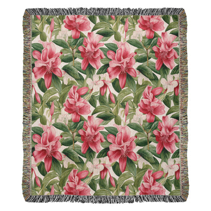 Spring Flowers Pattern 006 - 50" x 60" Heirloom Woven Blanket