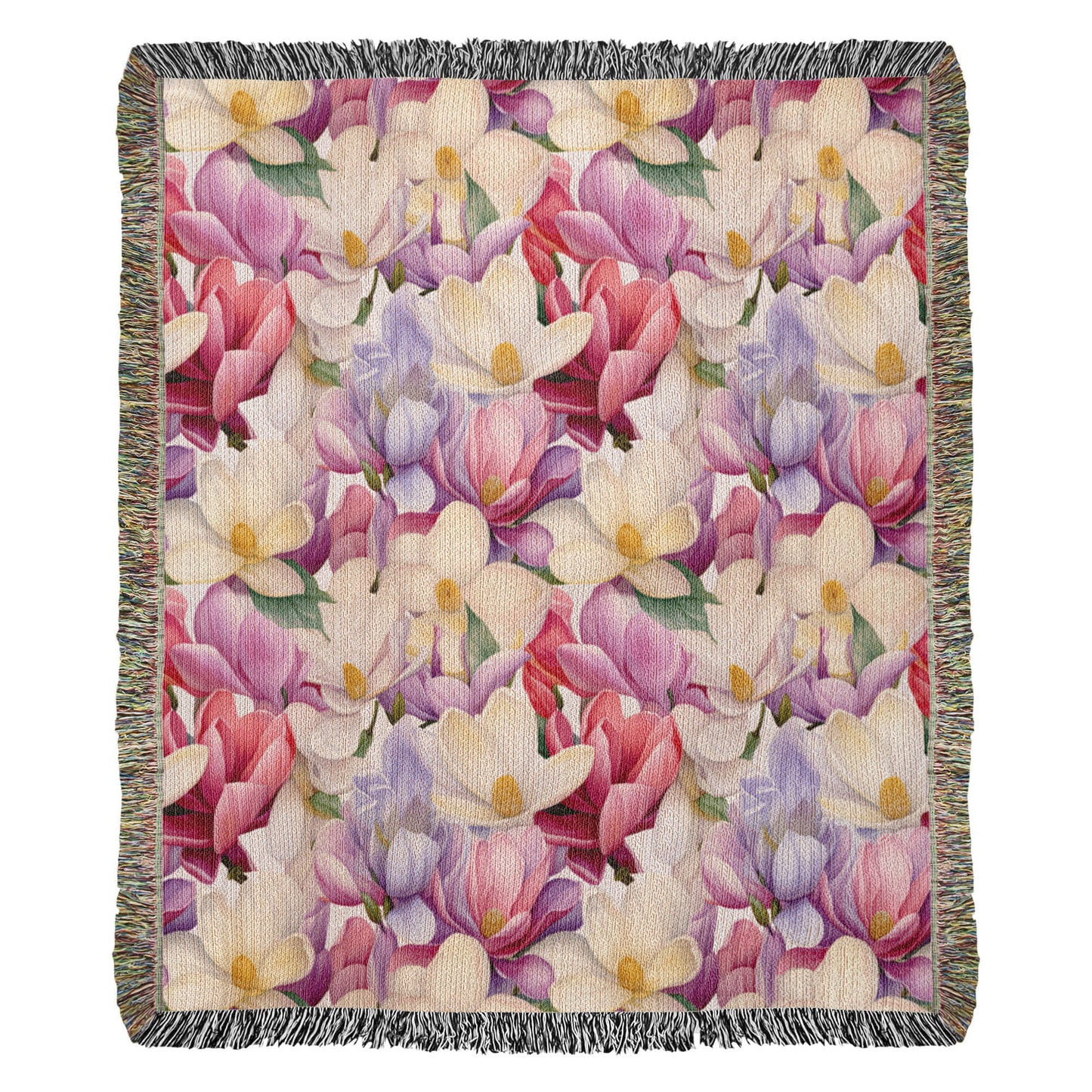 Spring Flowers Pattern 007 - 50" x 60" Heirloom Woven Blanket