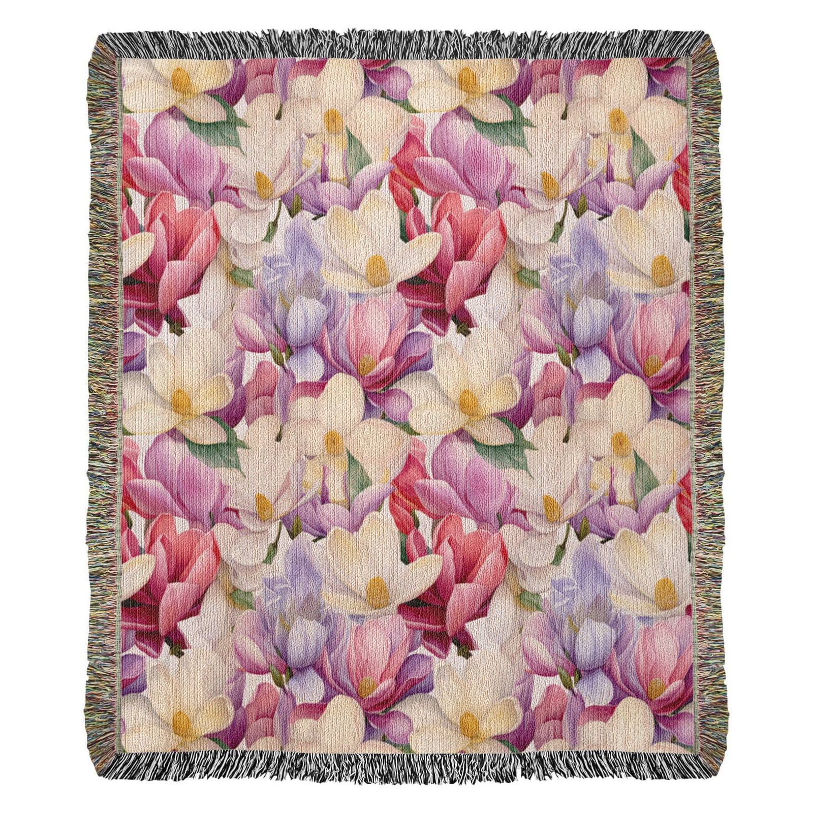 Spring Flowers Pattern 007 - 50" x 60" Heirloom Woven Blanket