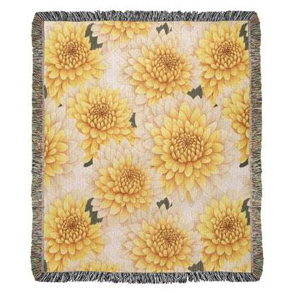 Spring Flowers Pattern 016 - 50" x 60" Heirloom Woven Blanket