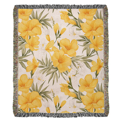 Spring Flowers Pattern 015 - 50" x 60" Heirloom Woven Blanket