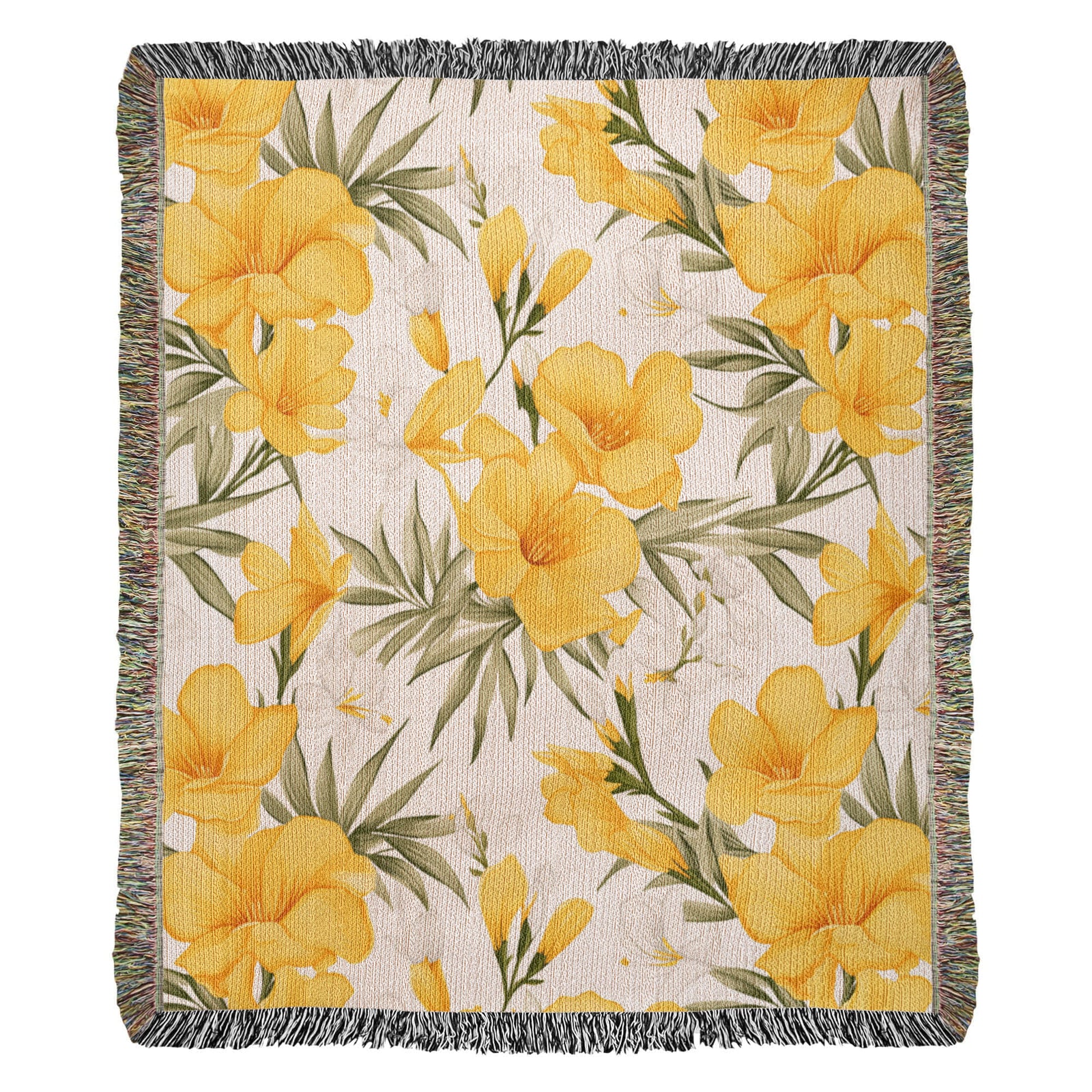 Spring Flowers Pattern 015 - 50" x 60" Heirloom Woven Blanket