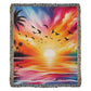 Colorful Sunset 08 - 60" x 80" Heirloom Woven Blanket