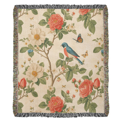 Chinoiserie Pattern 034 - 50" x 60" Heirloom Woven Blanket
