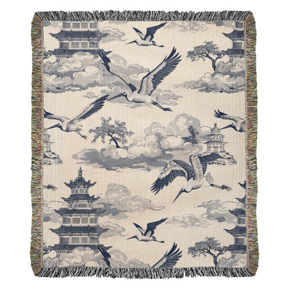 Chinese Ornament Pattern 006 - 50" x 60" Heirloom Woven Blanket