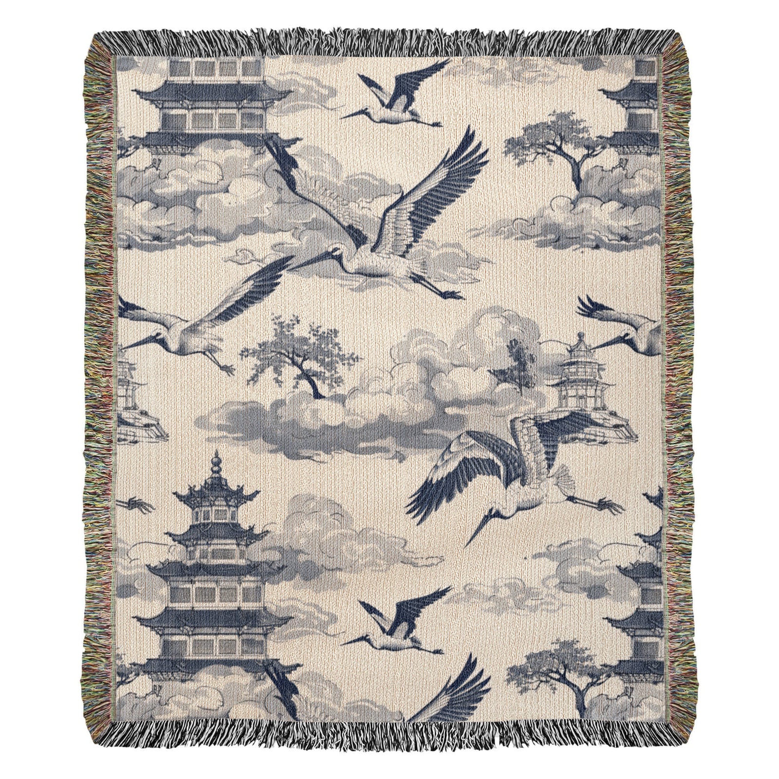 Chinese Ornament Pattern 006 - 50" x 60" Heirloom Woven Blanket