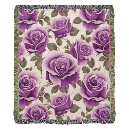 Spring Flowers Pattern 013 - 50" x 60" Heirloom Woven Blanket