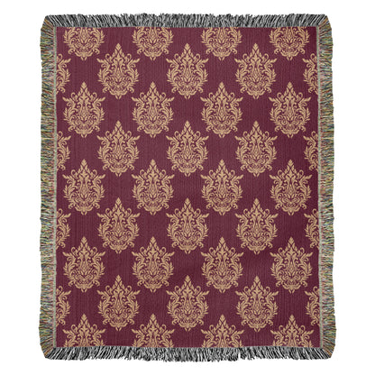 Damask Pattern 013 - 50" x 60" Heirloom Woven Blanket