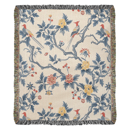 Chinoiserie Pattern 010 - 50" x 60" Heirloom Woven Blanket
