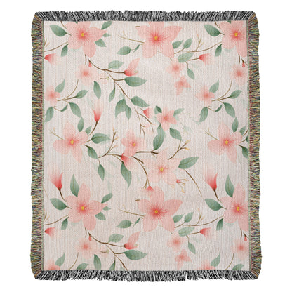 Spring Flowers Pattern 014 - 50" x 60" Heirloom Woven Blanket