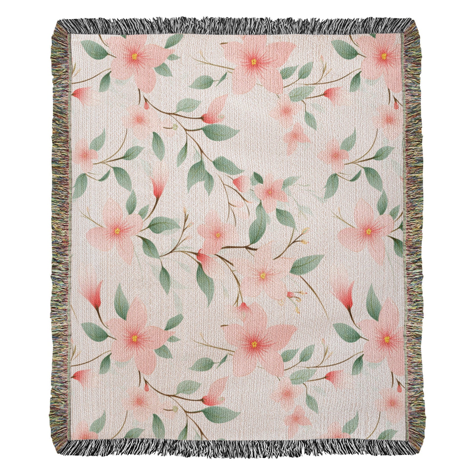Spring Flowers Pattern 014 - 50" x 60" Heirloom Woven Blanket
