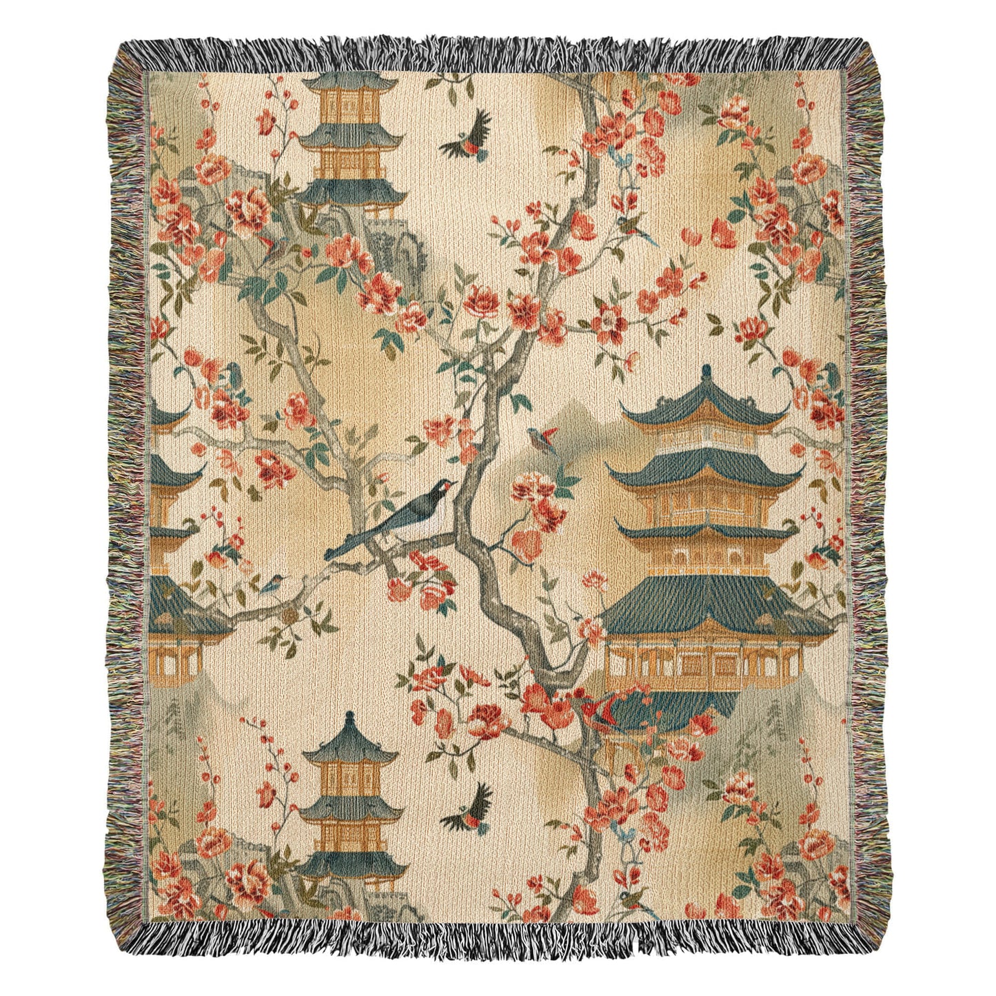Chinoiserie Pattern 001 - 50" x 60" Heirloom Woven Blanket