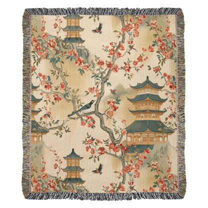 Chinoiserie Pattern 001 - 50" x 60" Heirloom Woven Blanket