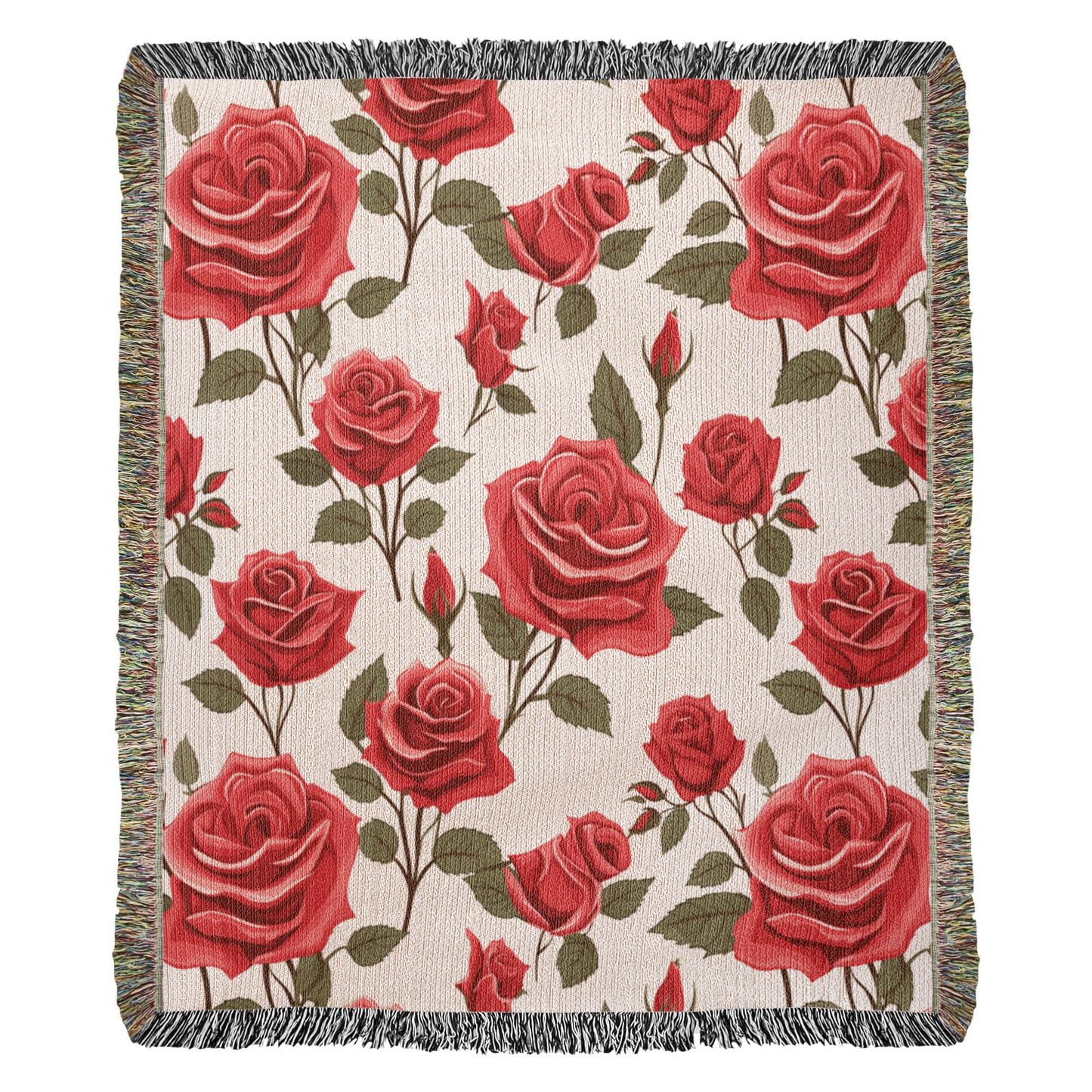Spring Flowers Pattern 020 - 50" x 60" Heirloom Woven Blanket