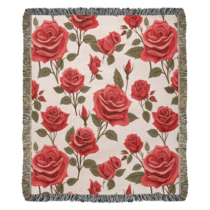 Spring Flowers Pattern 020 - 50" x 60" Heirloom Woven Blanket