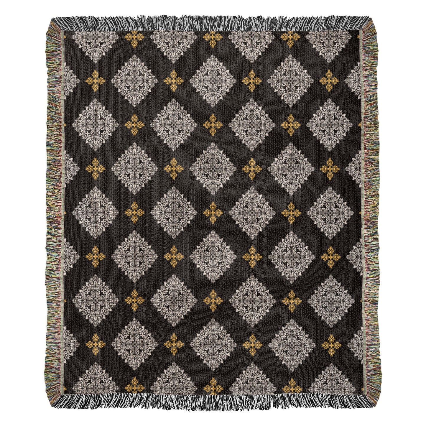 Damask Pattern 032 - 50" x 60" Heirloom Woven Blanket