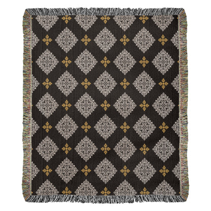 Damask Pattern 032 - 50" x 60" Heirloom Woven Blanket