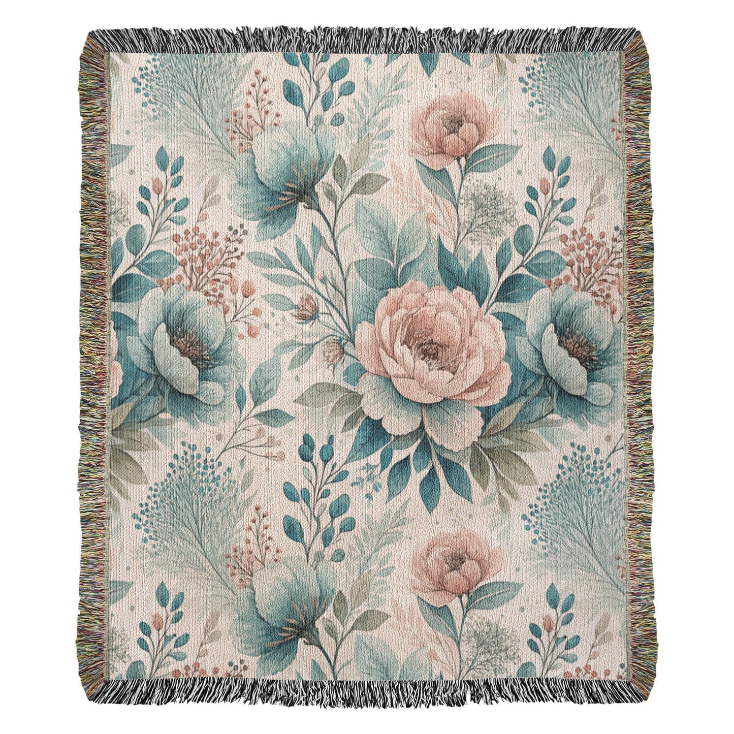 Oversized Floral Pattern 008 - 50" x 60" Heirloom Woven Blanket