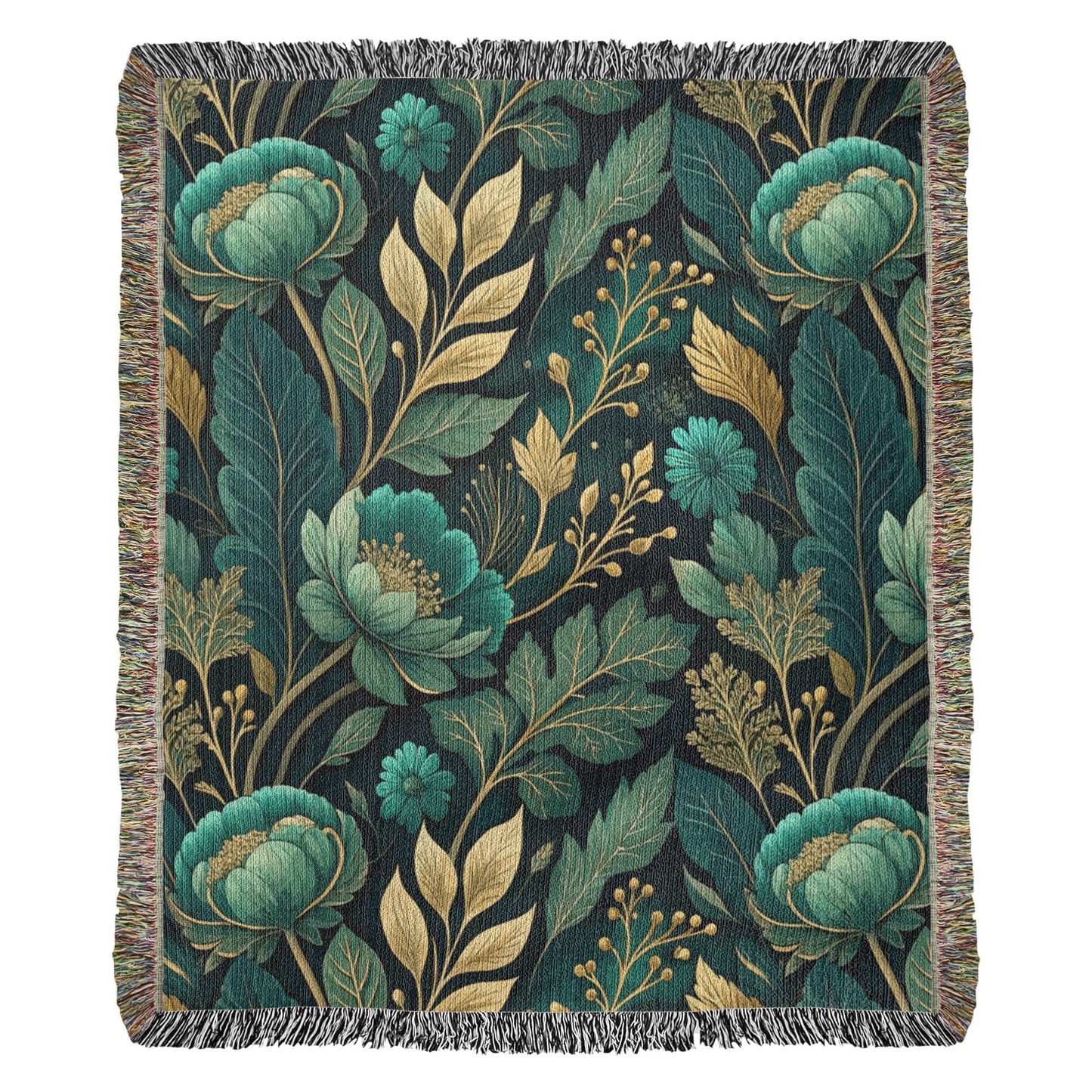 Oversized Floral Pattern 003 - 50" x 60" Heirloom Woven Blanket