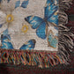 Butterflies And Flowers Pattern 007 - 50" x 60" Heirloom Woven Blanket