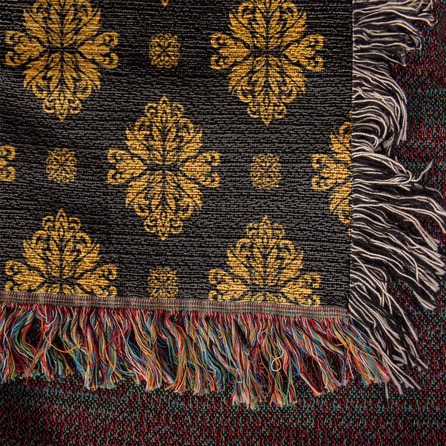 Damask Pattern 027 - 50" x 60" Heirloom Woven Blanket