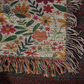 Mexican Floral Fiesta Pattern 004 - 50" x 60" Heirloom Woven Blanket