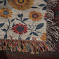 Mexican Floral Fiesta Pattern 040 - 50" x 60" Heirloom Woven Blanket