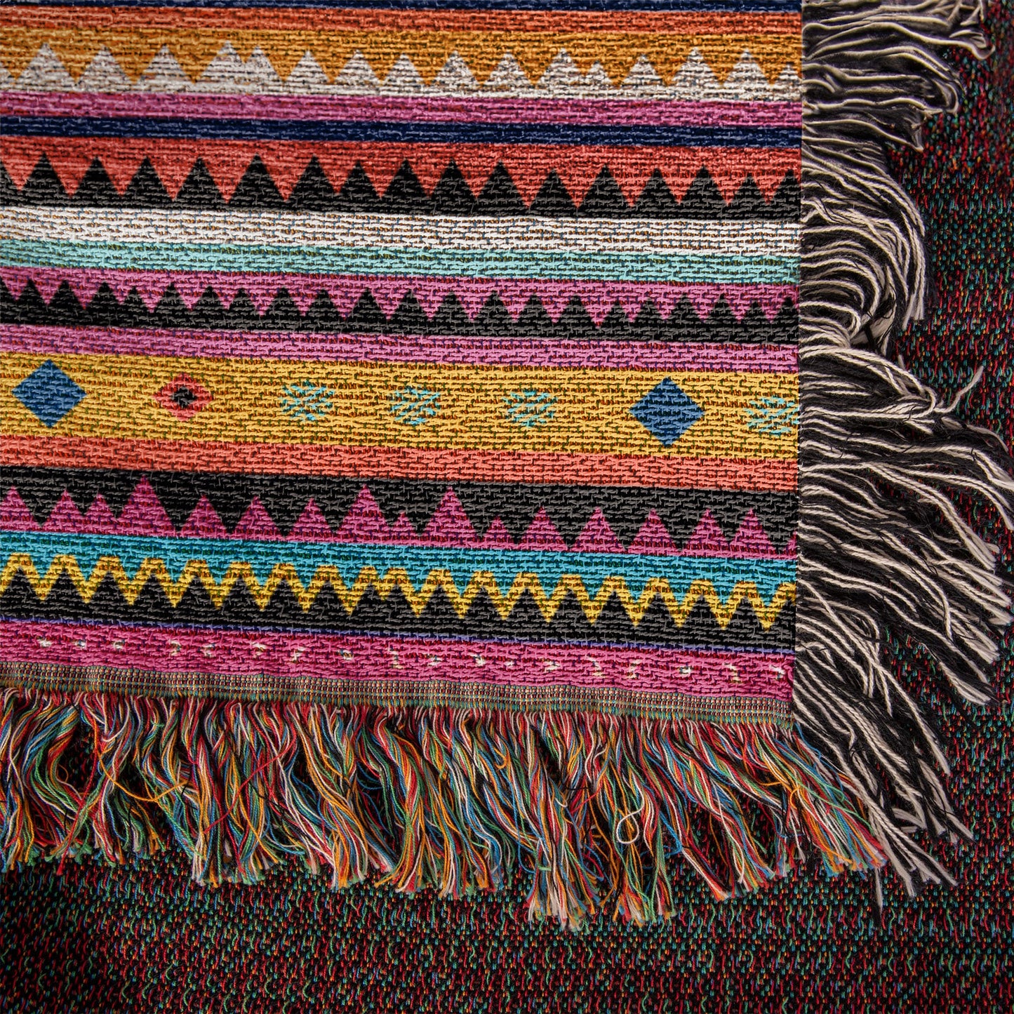 Mexican Textile Pattern 003 - 50" x 60" Heirloom Woven Blanket