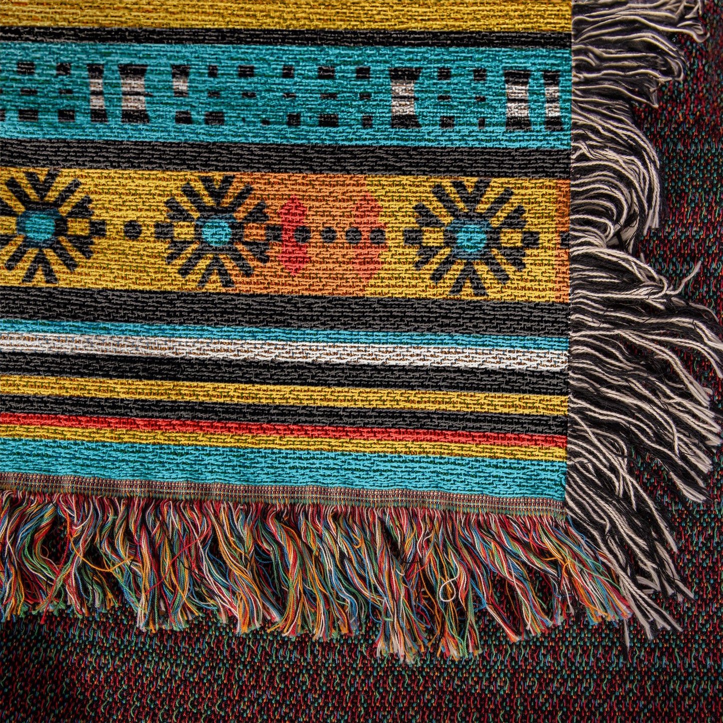 Mexican Textile Pattern 005 - 50" x 60" Heirloom Woven Blanket