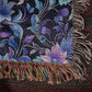 Blue And Purple Floral Pattern 025 - 50" x 60" Heirloom Woven Blanket