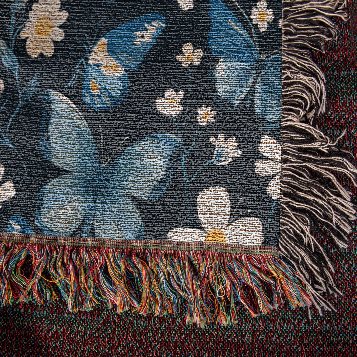 Butterflies And Flowers Pattern 027 - 50" x 60" Heirloom Woven Blanket