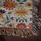 Mexican Floral Fiesta Pattern 024 - 50" x 60" Heirloom Woven Blanket