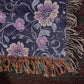 Blue And Purple Floral Pattern 006 - 50" x 60" Heirloom Woven Blanket
